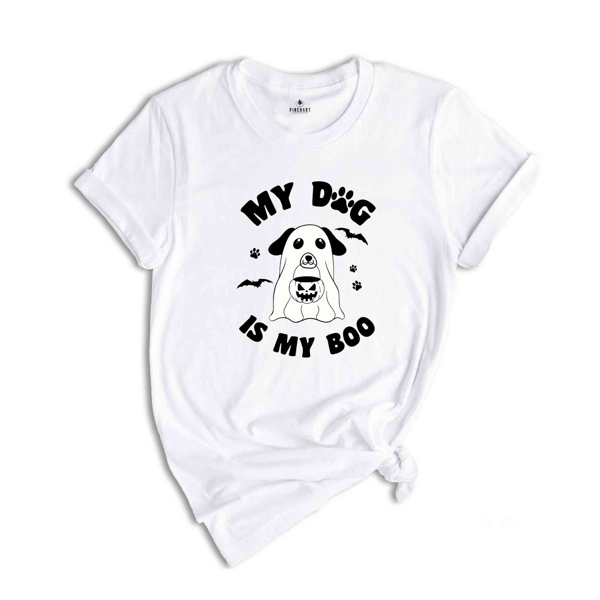 My Dog is My Boo Shirt, Cute Halloween Shirt, Spooky Dog Shirt, Spooky Pumpkin Tee, Ghost Dog Shirt, Dog Mom Shirt, Halloween Dog Tee