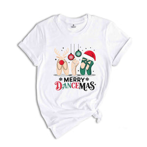 Merry Dancemas Shirt, Ballerina Shoes T-Shirt, Dance Teacher Tee, Dance Lover Gift, Ballet Dancer Shirt, Christmas Teacher Shirt