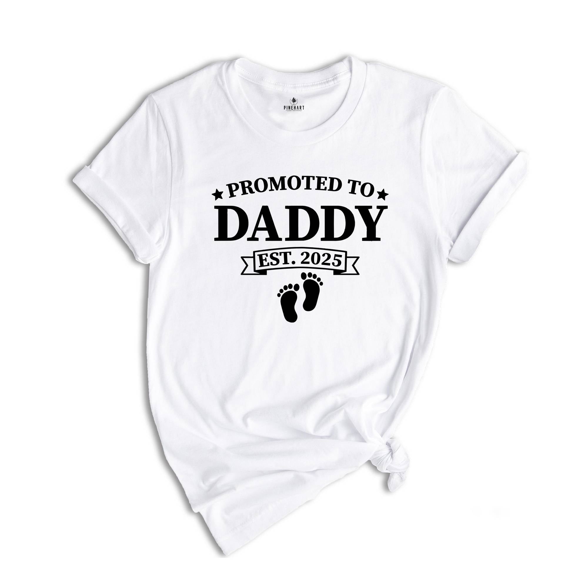 Baby Announcement, Promoted to Mommy and Daddy Est 2025, New Mother Shirt, New Father Shirt, New Parents Shirt, New Mommy Tee