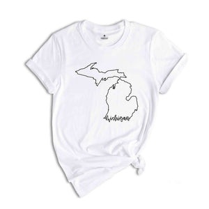 Michigan State Shirts, Michigan State Map Shirt, Michigan Travel Gifts, Michigan Clothing, Michigan Shirt, Michigan Apparel, Michigan Hoodie