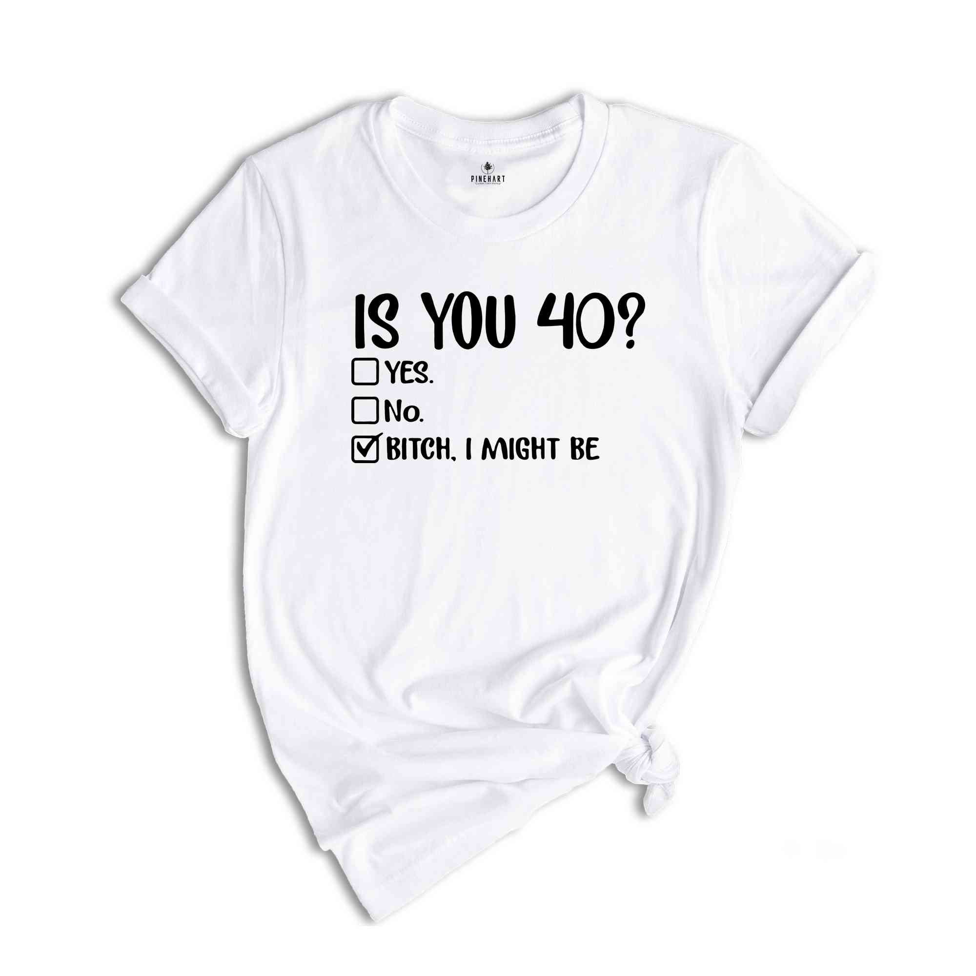 Funny 40th Birthday Outfit, 40th Birthday Shirt, Funny Birthday Shirt, 40th Birthday Gift, 40th Birthday T Shirt, Bitch I Might Be Shirt