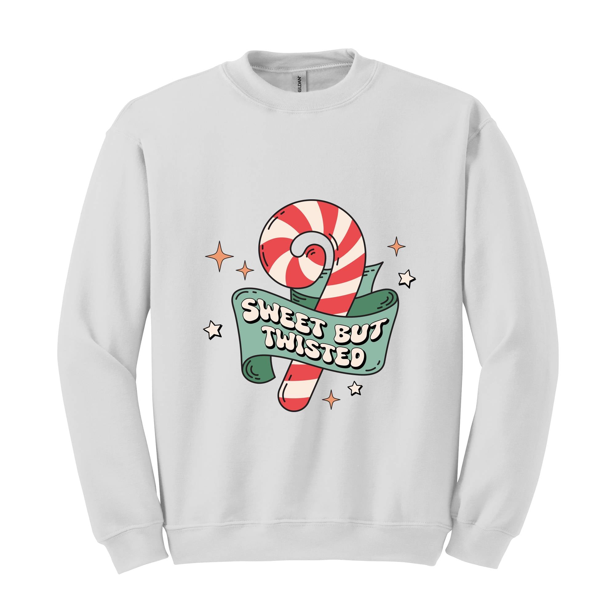 Sweet But Twisted Sweatshirt, Christmas Sweatshirt, Christmas Gifts, Christmas Candy Sweatshirt, Christmas Family Sweatshirt