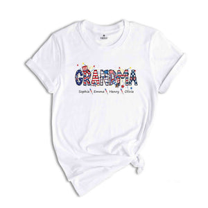 Personalized Grandma Shirt, Custom 4th Of July Nana Shirt, Patriotic 4th of July Grandma Shirt, 4th Of July Gifts