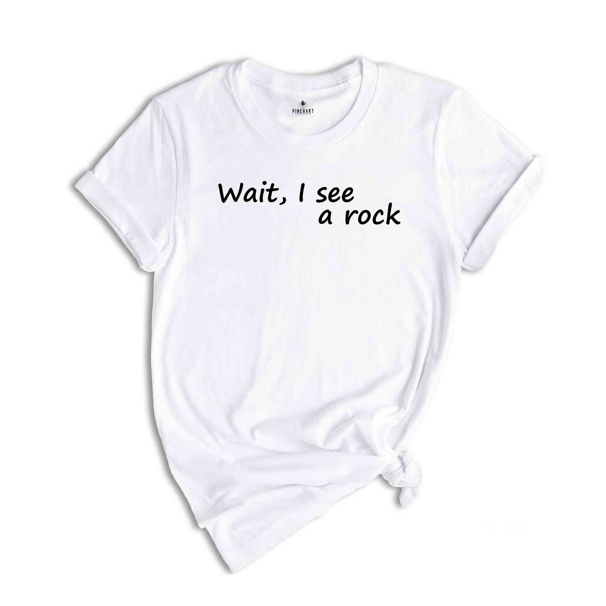 Wait, I See A Rock T-Shirt, Geologist Shirt, Funny Rock Collector Shirt, Funny Geologist Tee, Geology Teacher Gift, Rock Lovers Tee