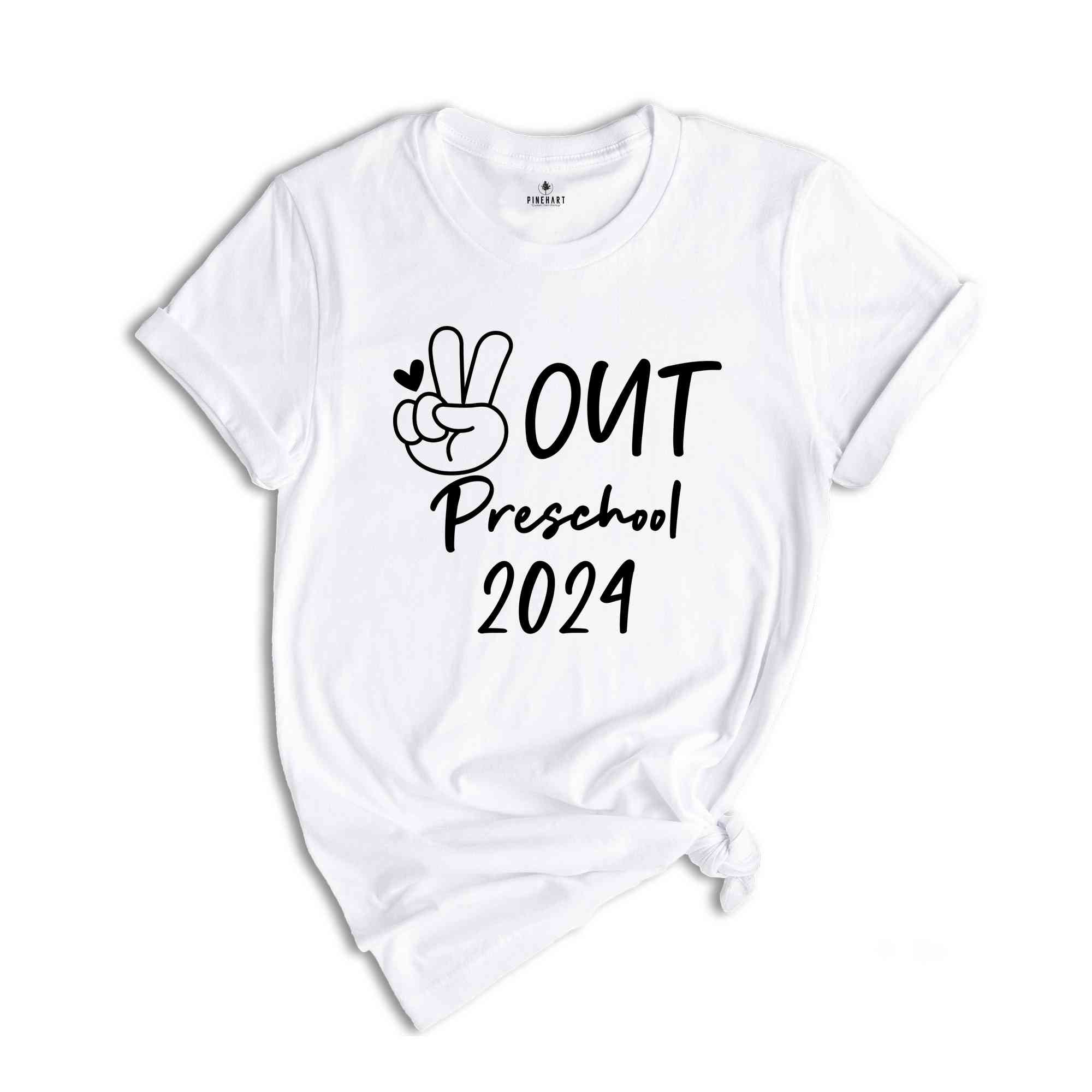 Peace Out Preschool 2024 Shirt, End Of The School Shirt, Last Day Of School Shirt, Kids Graduation Shirt, Tie Dye Shirt, Preschool Shirt