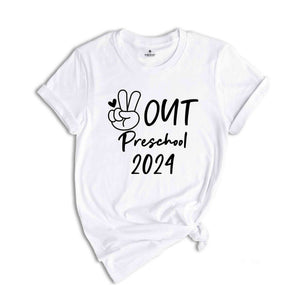 Peace Out Preschool 2024 Shirt, End Of The School Shirt, Last Day Of School Shirt, Kids Graduation Shirt, Tie Dye Shirt, Preschool Shirt