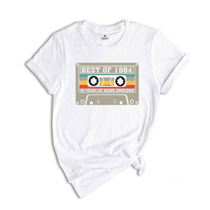 40th Birthday Shirt, 1984 Cassette T-Shirt, Vintage 1984 Tee, Best Of 1984 T-Shirt, 40 Years of Being Awesome, 40th Birthday Gift