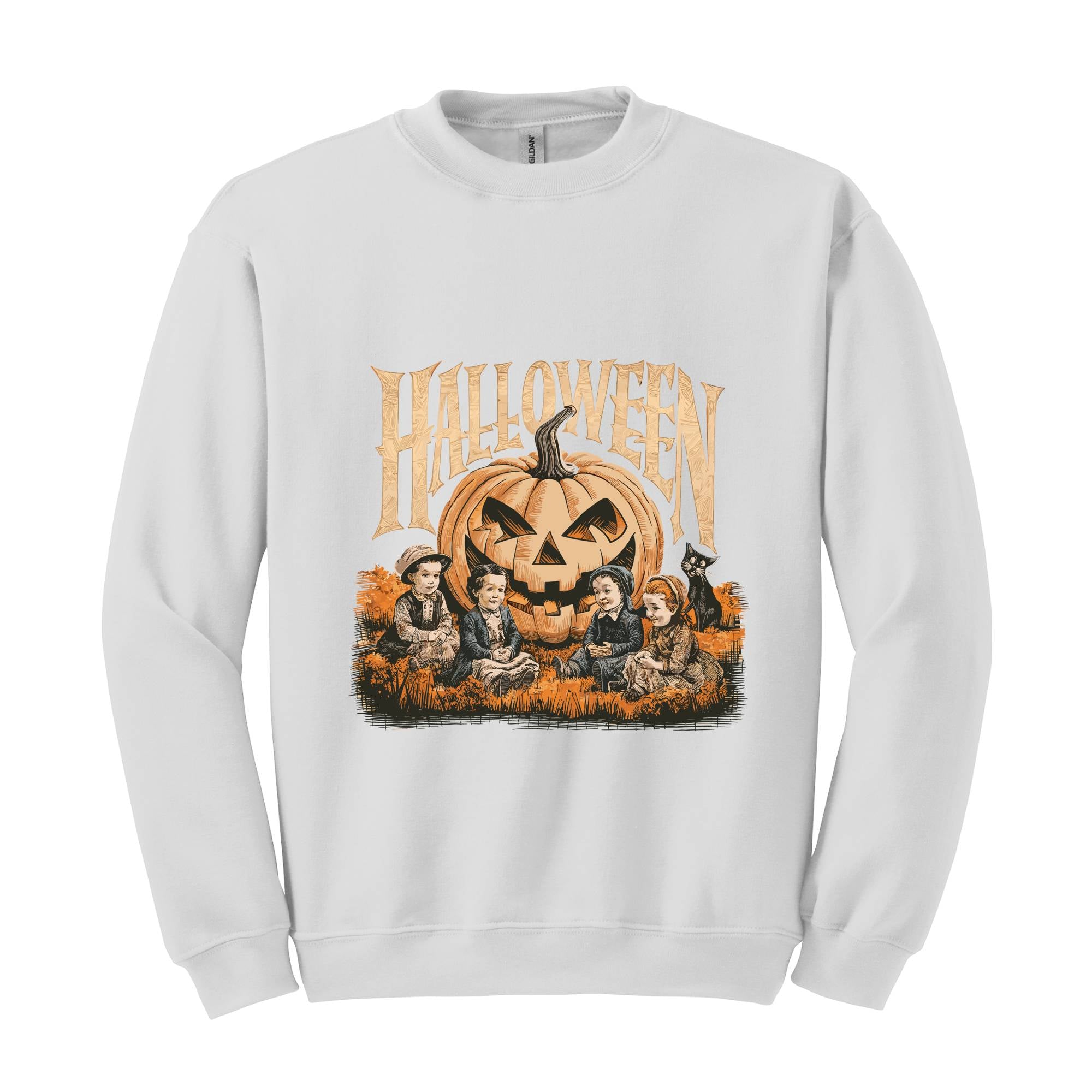 Jack O Lantern, Retro Halloween, Vectorian, Vintage Sweatshirt, Halloween, Pumpkin Sweatshirt