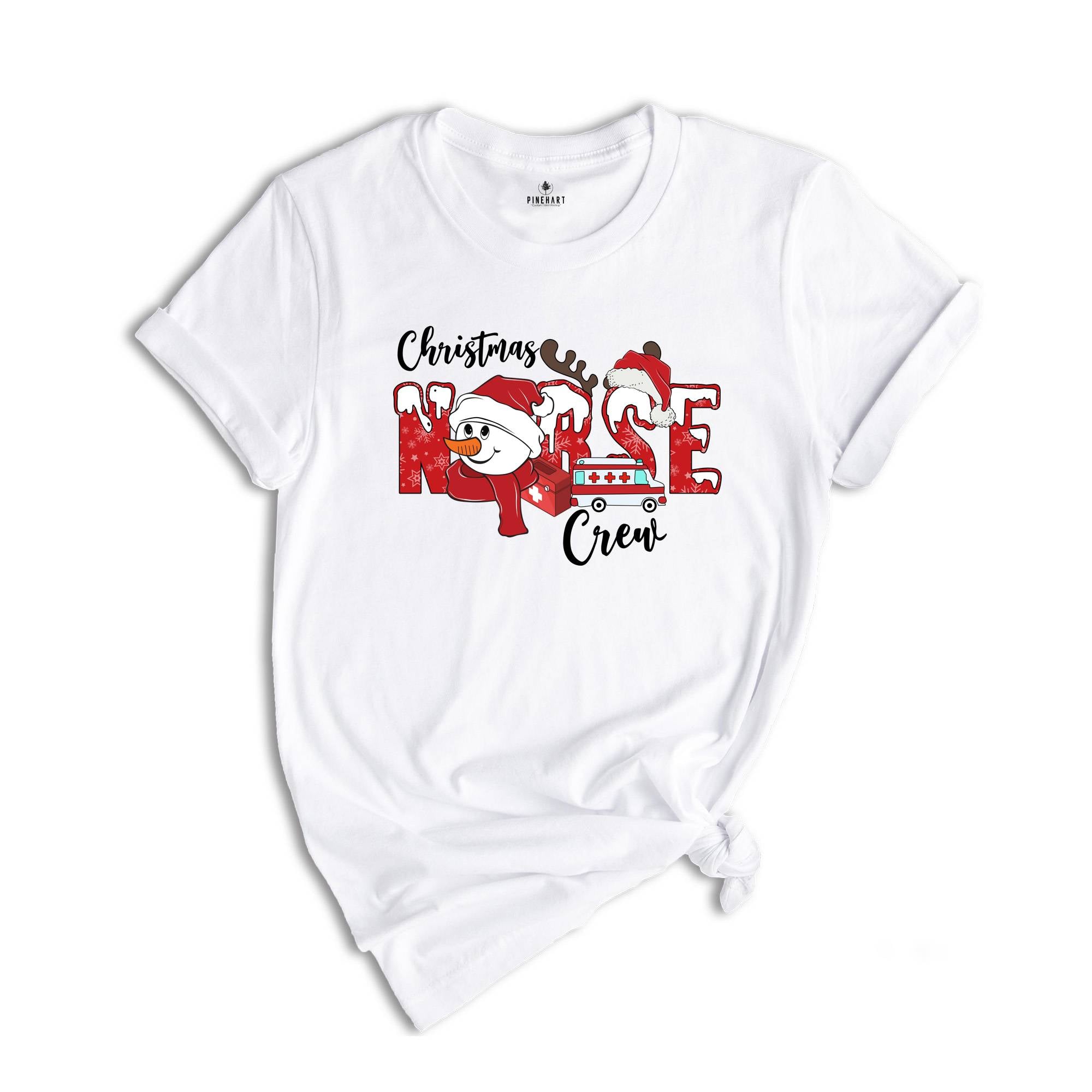 Christmas Nurse Crew Shirt, Matching Xmas Nurse Tee, Christmas Nurse Gift, ER Nurse Shirt, Nurse Vibes T-Shirt, Santa Nurse Tee