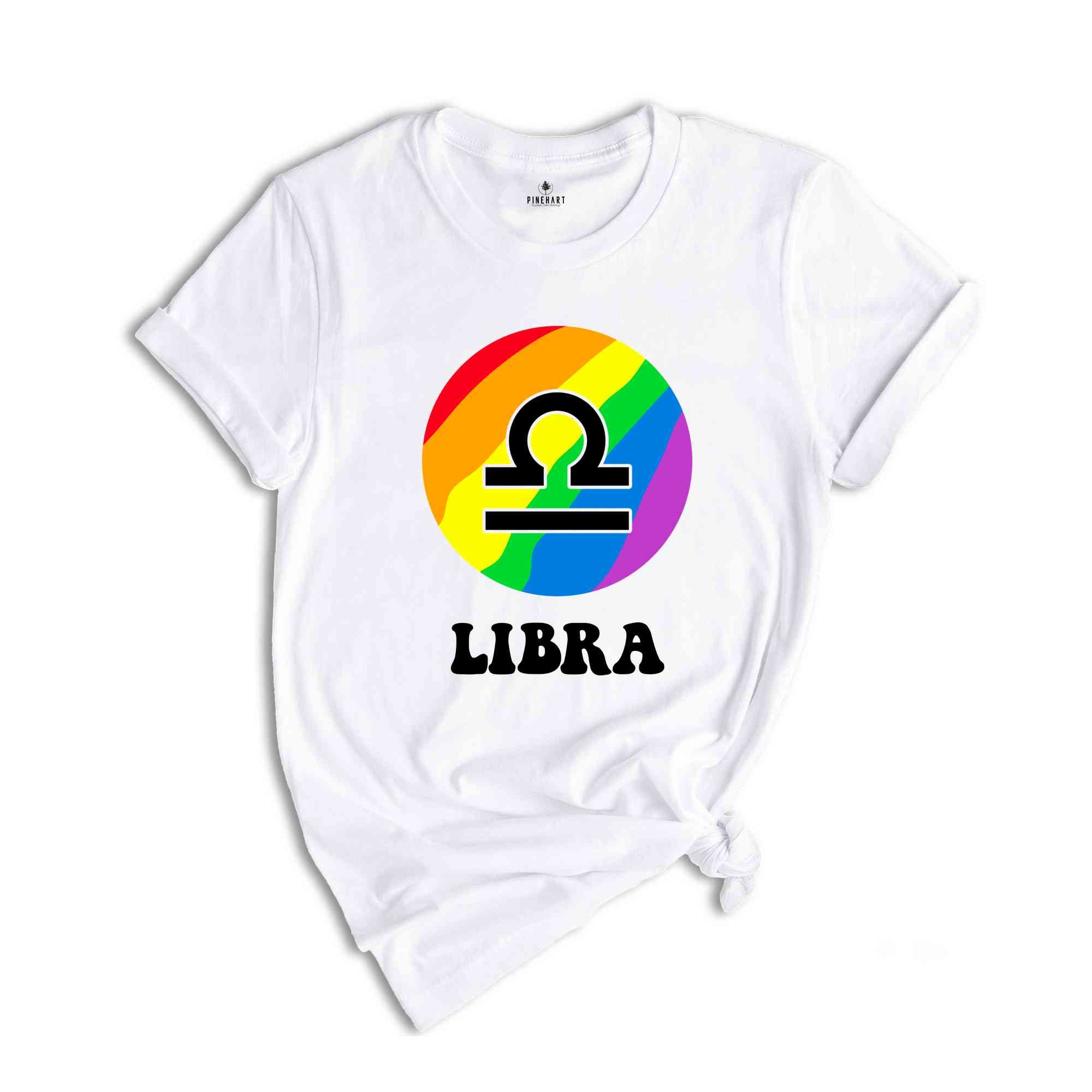 Libra LGBT Shirt, Zodiac Sign Shirt, Libra Birthday Shirt, LGBTQ Pride Shirt, Pride Month Shirt, Rainbow Shirt, Zodiac Tshirt