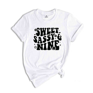 Sweet Sassy Nine Shirt, Birthday Girl Shirt, Cute Birthday Shirt, Tie Dye Shirt, Birthday Party Shirt Girl, Birthday Gift, Kids Tshirt