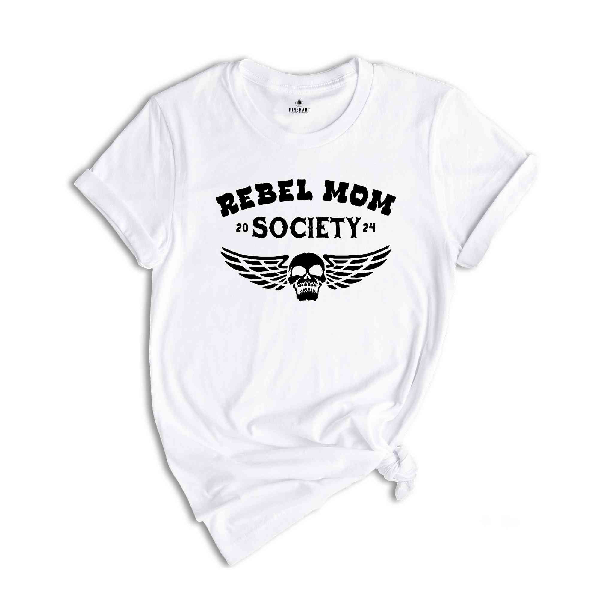 Rebel Mom Society Shirt, Mom Life Shirt, Vintage Shirts, Skull Lover Shirt, Mothers Day Gift, Cool Mom Shirt, Gift For Mom