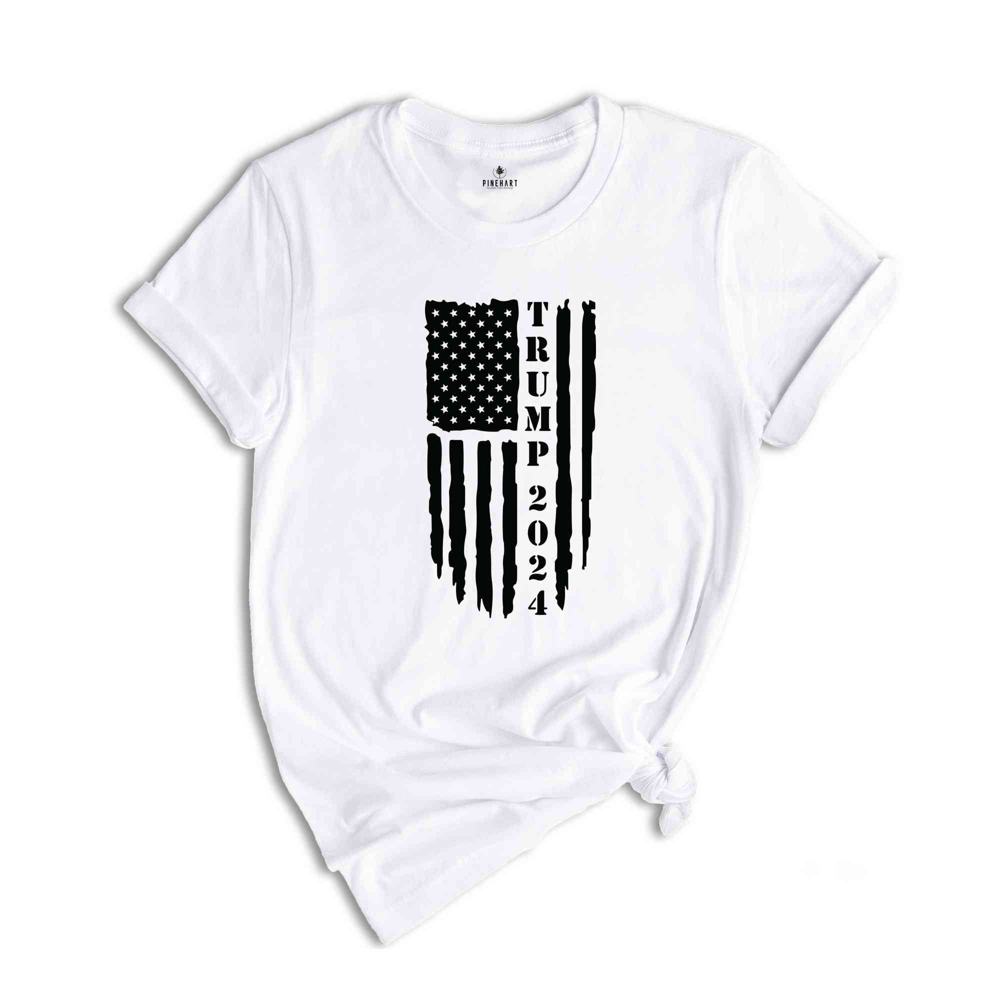 Trump 2024 American Flag T-Shirt, Trump Shirt, Election T-Shirt, Patriotic Gifts, Trump Voting Shirt, Republican Shirt