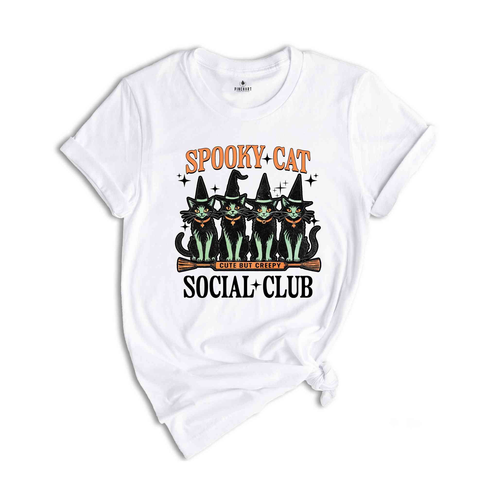 Spooky Cat Social Club Shirt, Cute But Creepy Shirt, Cool Halloween Cats Shirt, Halloween Shirt, Funny Halloween Shirt, Cats Shirt