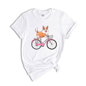 Corgi Mountain Biking T-Shirt, Valentine Dog Shirt, Valentines Shirt, Funny Dog Shirt, Cute Corgi Shirt, love Shirt, Valentine Shirt Dogs