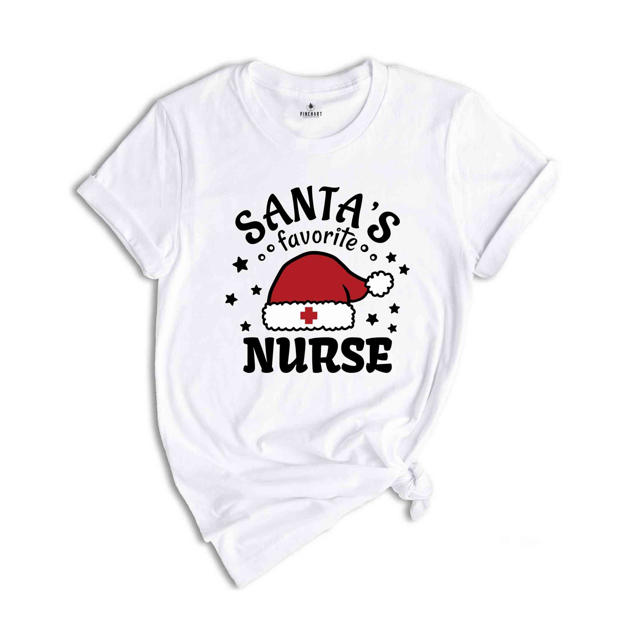 Santa's Favorite Nurse Shirt, Nurse Christmas Tee, Nurse Life Shirt, Christmas Nurse,Christmas Xmas Nurse Tshirt