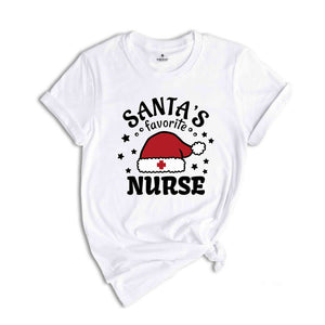 Santa's Favorite Nurse Shirt, Nurse Christmas Tee, Nurse Life Shirt, Christmas Nurse,Christmas Xmas Nurse Tshirt