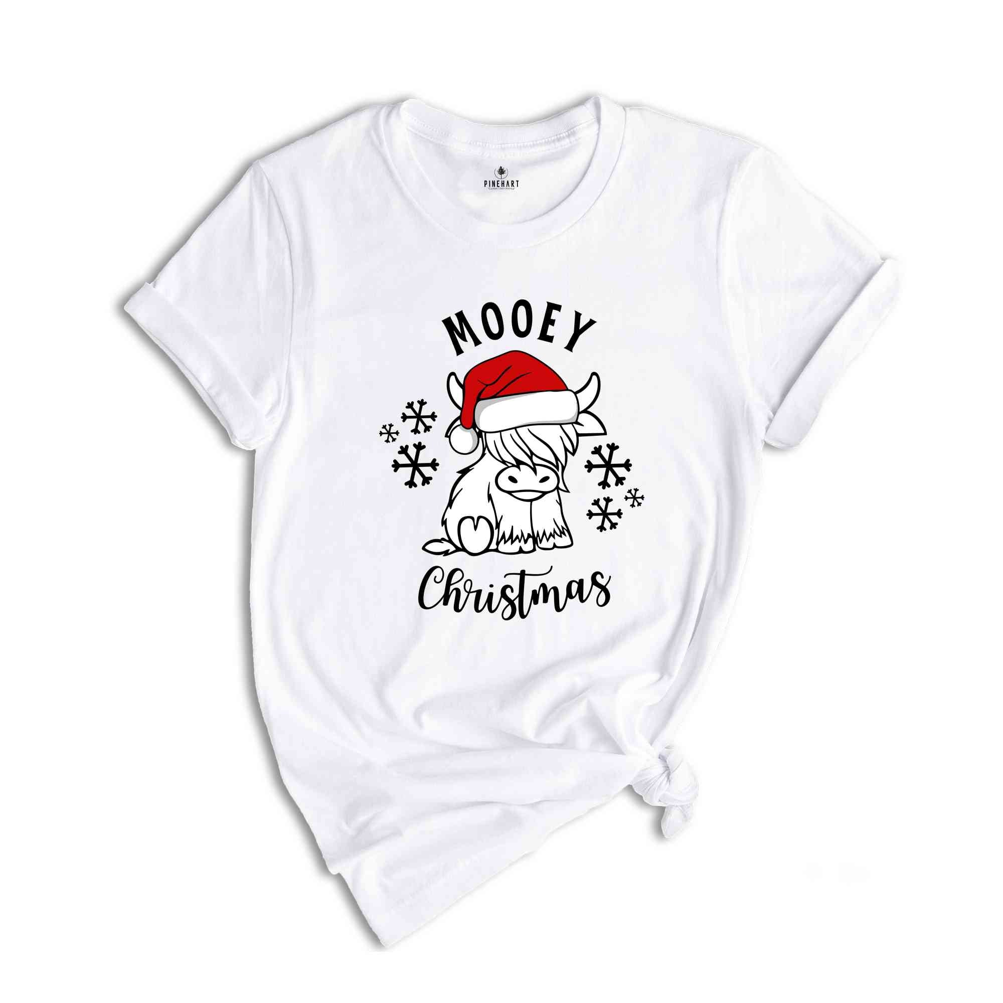 Mooey Christmas Shirt, Western Christmas Tee, Christmas Heifer Shirt, Xmas Cow Shirt, Christmas Cow Lover Tee