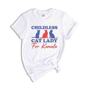 Childless Cat Lady For Kamala Shirt, Elections 2024 Shirt, Vote For First Madam President Shirt, Feminist Shirt, Womens Rights Shirt