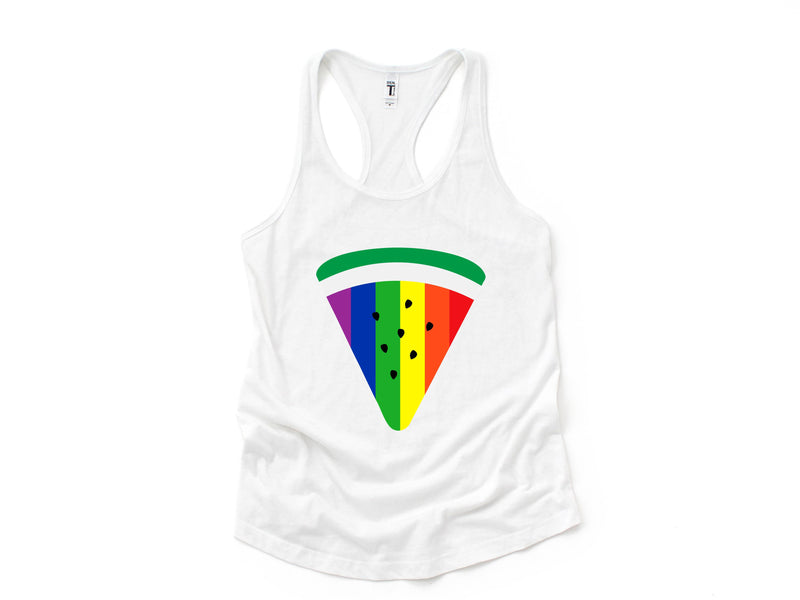 LGBTQ Watermelon Tank Top, Summer LGBT Pride Tank Top, Pride Month Shirt, LGBTQ Shirt, LGBTQ Support Shirt, Pride Month Tank Top