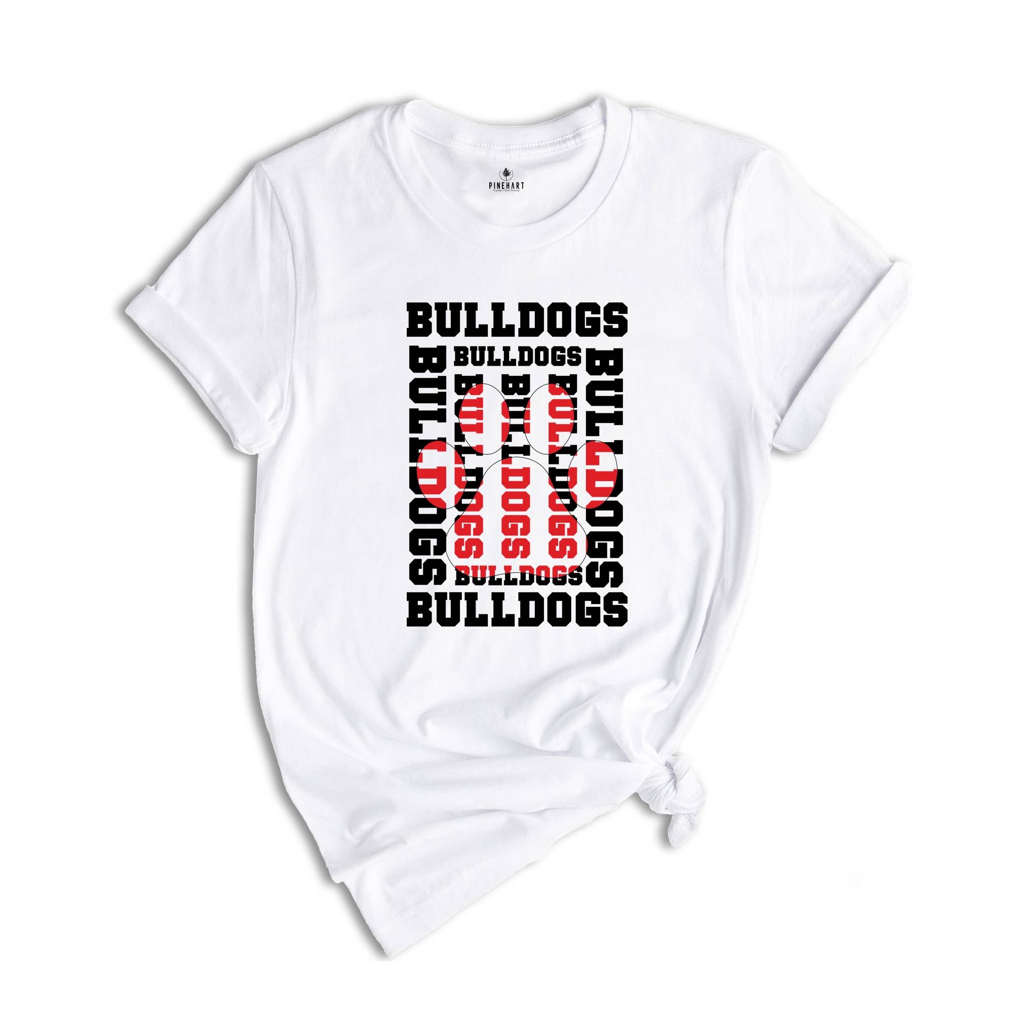 Stacked Bulldogs Paw, Bulldogs Mascot Shirt, Bulldogs Lover Shirt, Bulldogs Cheer Tee, School Spirit Shirt, Bulldogs School Team Shirt,