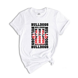 Stacked Bulldogs Paw, Bulldogs Mascot Shirt, Bulldogs Lover Shirt, Bulldogs Cheer Tee, School Spirit Shirt, Bulldogs School Team Shirt,