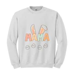 Custom Mama Easter Sweatshirt, Mama Sweatshirt With Kids Names, Happy Easter Sweater, Personalized Easter Day Sweater