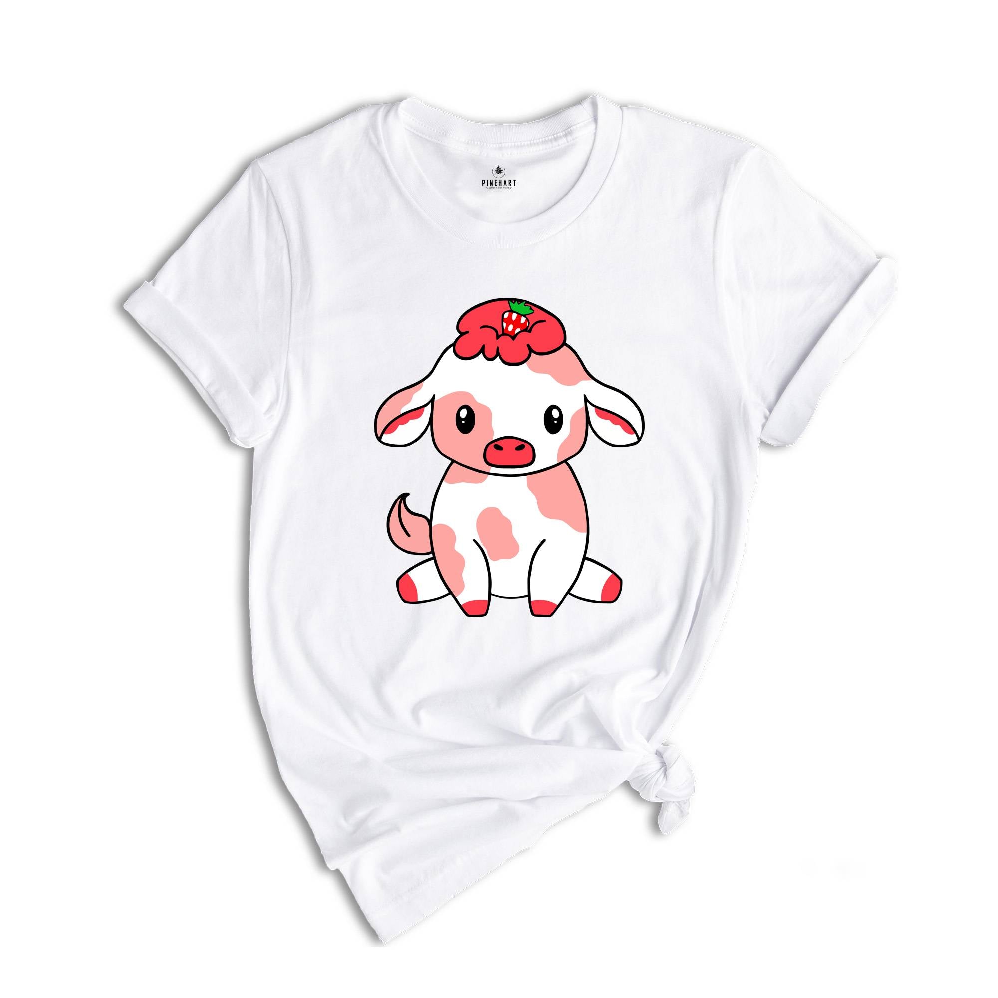 Strawberry Cow Shirt, Cow Lover Shirt, Cute Cow Shirt, Strawberry Shirt, Animal Lover Shirt, Farm Animal Shirt, Cowgirl Shirt, Howdy Shirt