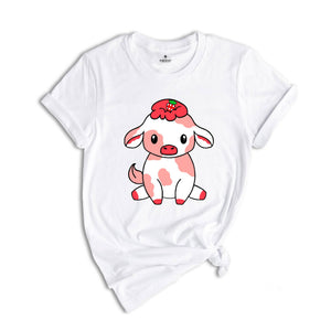 Strawberry Cow Shirt, Cow Lover Shirt, Cute Cow Shirt, Strawberry Shirt, Animal Lover Shirt, Farm Animal Shirt, Cowgirl Shirt, Howdy Shirt