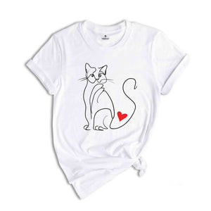 Minimalist Cat T-Shirt, Cat Lover Shirt, Gifts for Cat Lovers, Cat Mom Shirt, Animal Lover Tee, Cat Lovers Tee, Cat Owner Shir