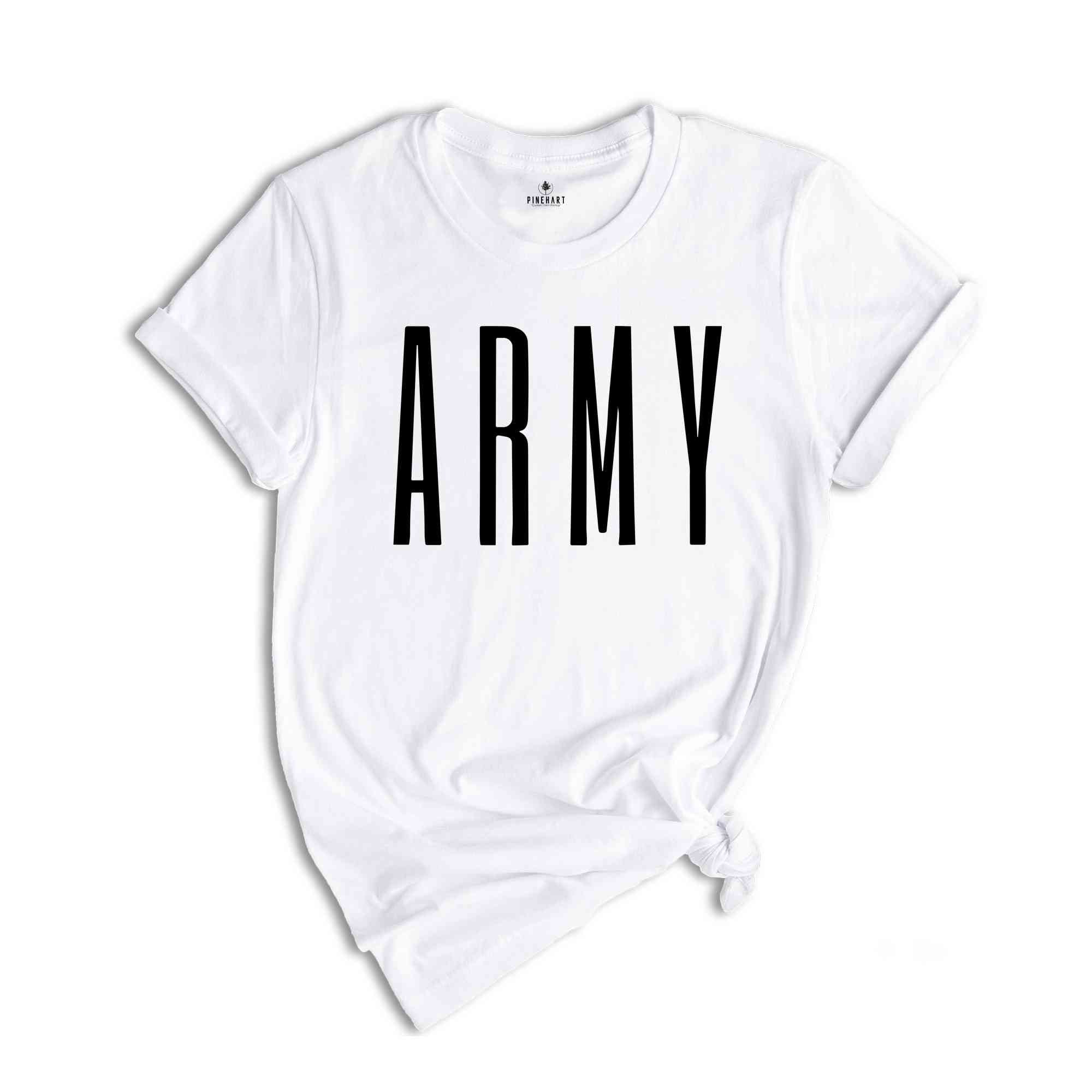 Army Shirt with Name, Personalized Army Shirt, Cool Army Shirt, Army Shirt, Custom Army Shirt, Army Gift, Wife Shirt