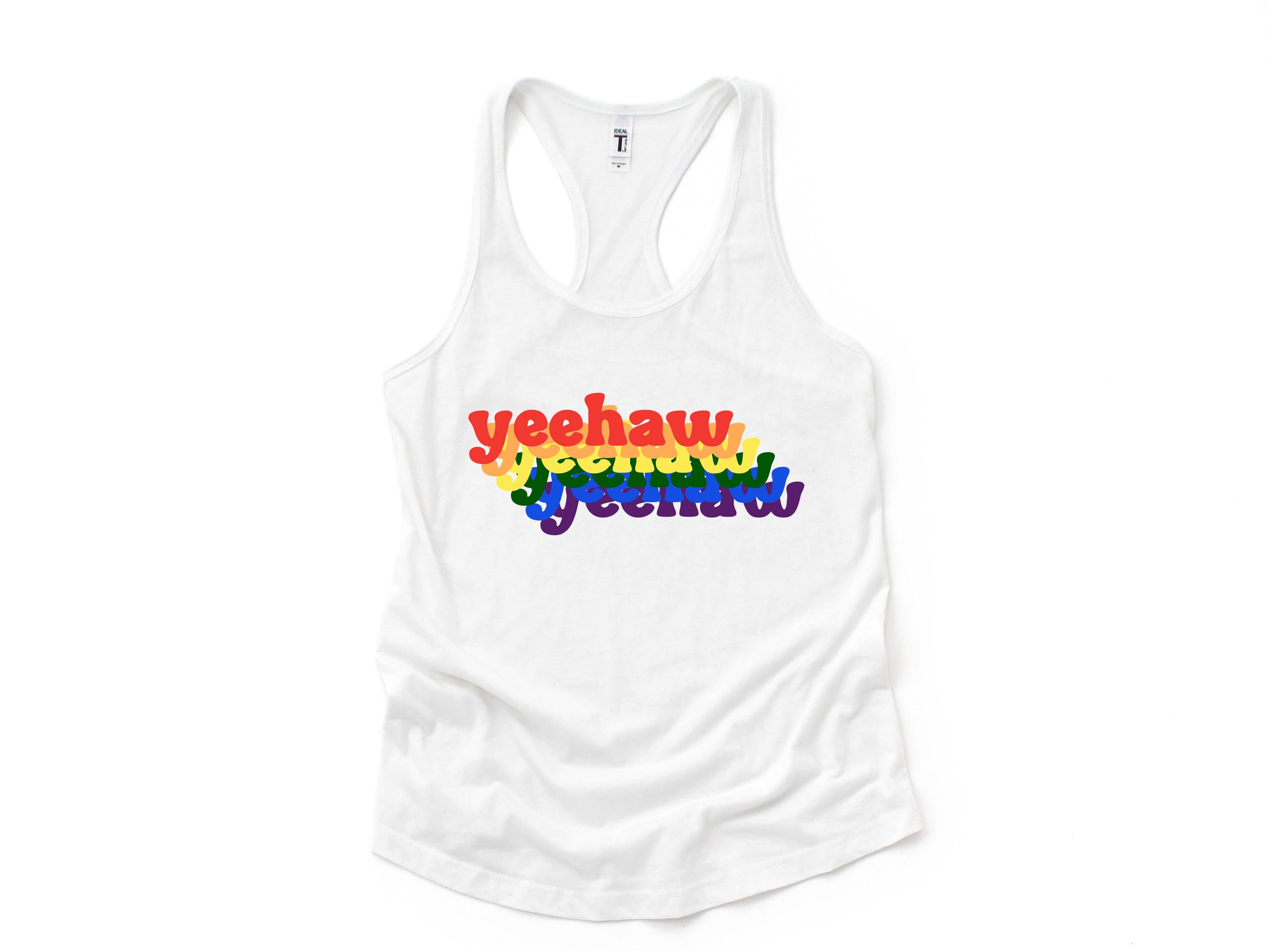 Yeehaw LGBT Tank Top, Pride Month Tank Top, Rainbow Pride Tank Top, Love Is Love Tank Top, Equal Rights Tank Top, Gift For LGBT Support