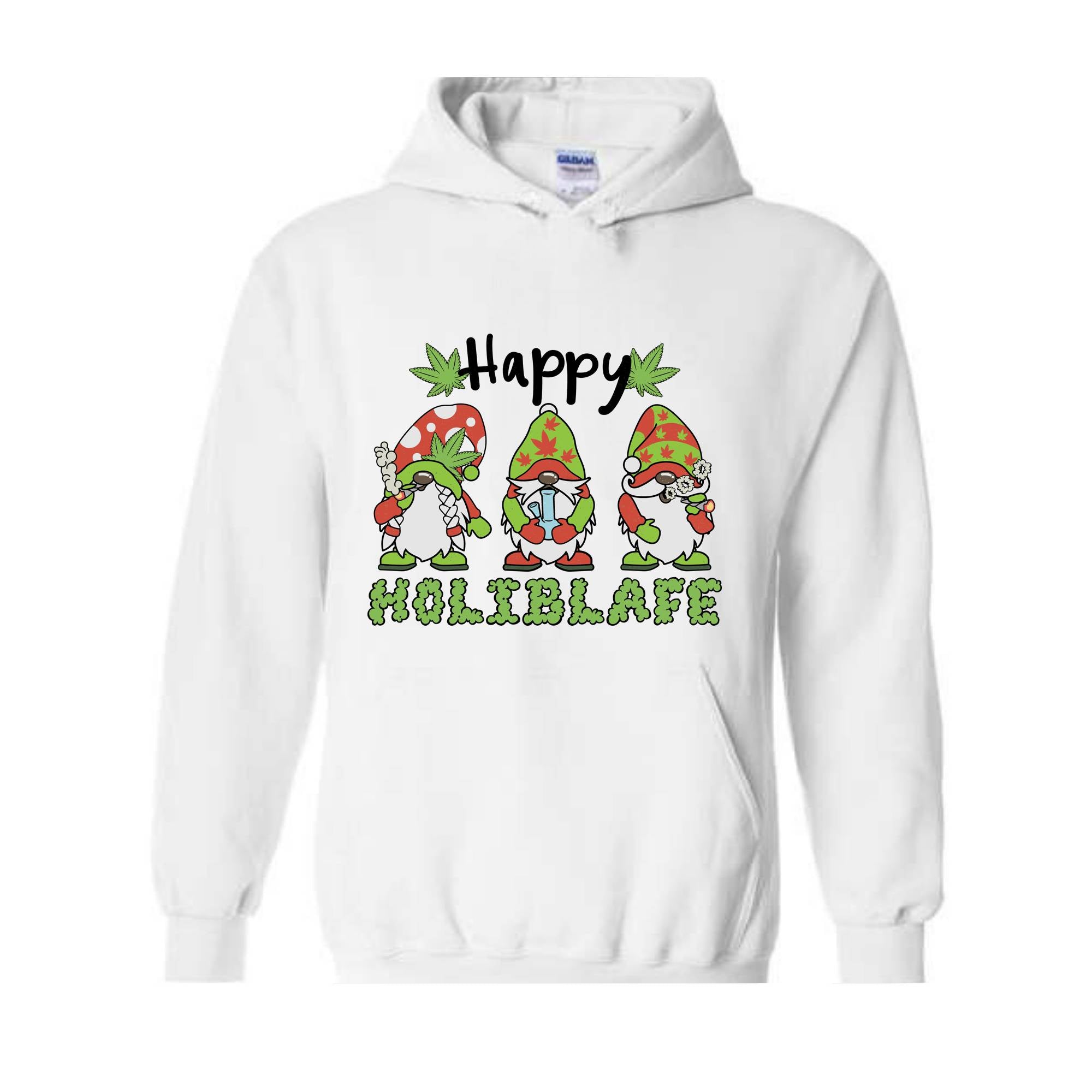 Happy Holiblafe Hoodie, Christmas Hoodie, Christmas Weed Sweater, Merry Weedmas Hoodie, Funny Christmas Sweater