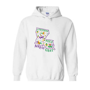 Louisiana Mardi Gras Hoodie , Mardi Gras Dead Sweater, Mardi Gras Carnival Drink Shirt, Fat Tuesday Sweatshirt, Orleans Sweatshirt