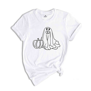 Ghost Dog Shirt, Cute Dog Ghost Tee, Dog Halloween Shirt, Cute Halloween Shirt, Ghost Cat T-Shirt, Funny Ghost Shirt