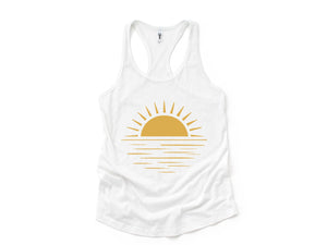 Sun Tank Top, Sunshine Tank Top, Summer Shirt For Lady, Beach Tank Top, Summer Positive Vibes Shirt, Ocean Tank Top