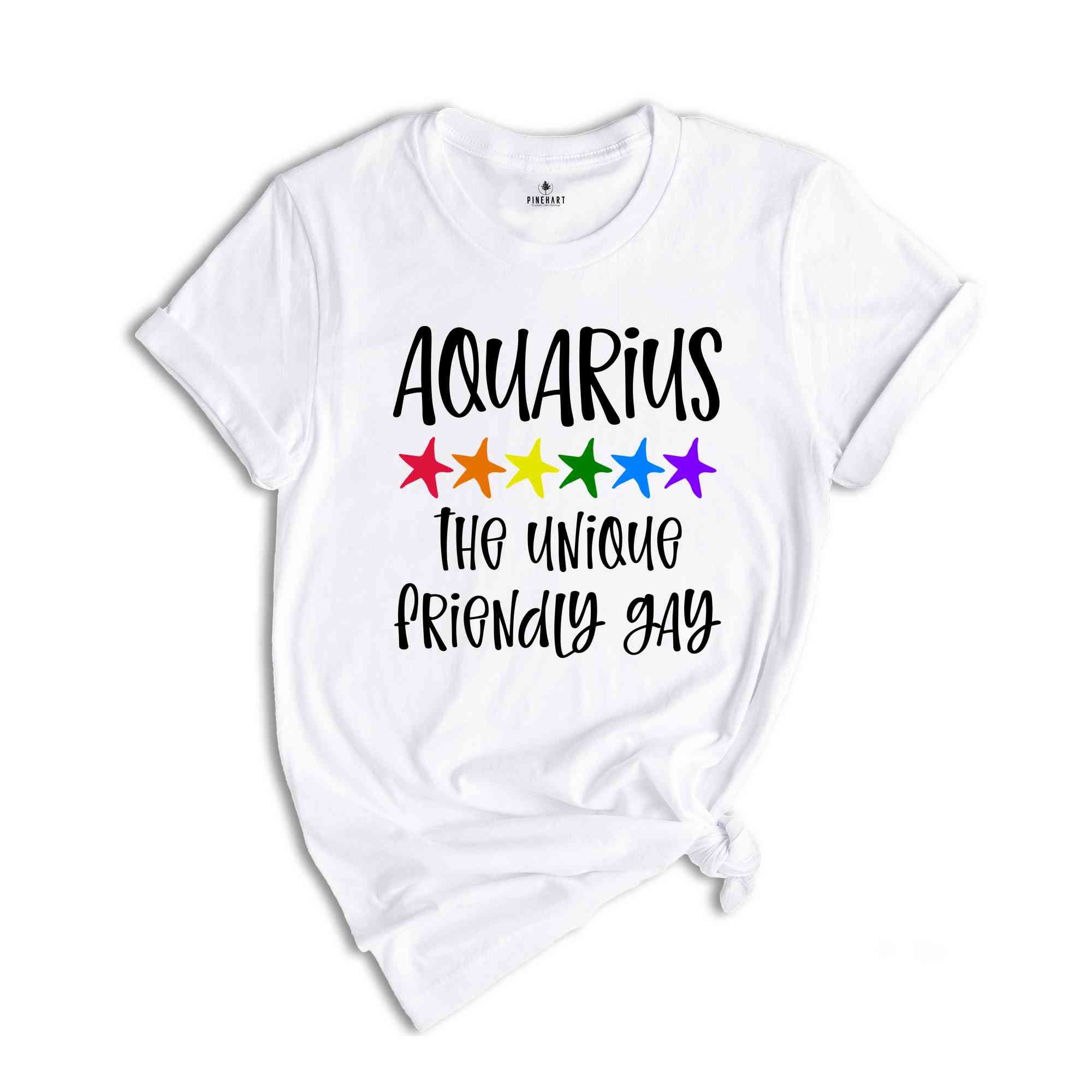 Aquarius The Unique Friendly Gay Zodiac Shirt, LGBT Pride Shirt, Aquarius Shirt, Gift For Gay Shirt, Gay Pride Shirt, Gay Zodiac Shirt