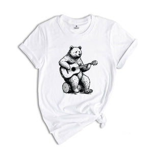 Bear Playing Guitar Shirt, Bear Shirt, Bear And Music Shirt, Musician Shirt, Guitar Player Shirt, Bear Guitar Shirt, Music Guitar Gift