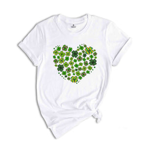 Saint Patricks Day Heart Shirt, Shamrock Heart Shirt, St. Patricks Day Tshirt, Shamrock Shirt, Patrick's Day Shirt