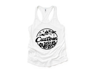 Custom Beach Trip Tank, Personalized Beach Trip Tank, Beach Fan Tank Top, Holiday Tank, Custom Vacation Tank, Custom Travel Tank