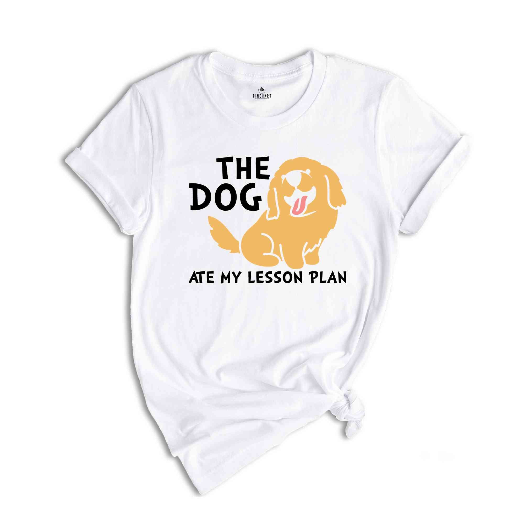 The Dog Ate My Lesson Plan Shirt, Floral Dog Shirt, Happy Tail Dog Tee, Golden Dog Gift, Sassy Dog Shirt