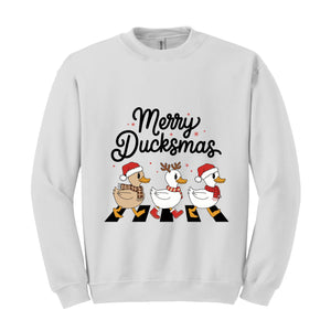 Merry Ducksmas Sweatshirt, Ducks Christmas Sweatshirt, Funny Ducks Christmas Hoodie, Duck Lover Hoodie, Holiday Hoodie, Mom Gift