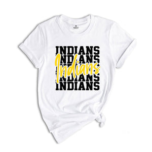 Team Mascot Shirt, Indians Team Shirt, Indians Team Spirit Shirt, Indians Fan Shirt, Indians School Shirt, Indians School Spirit