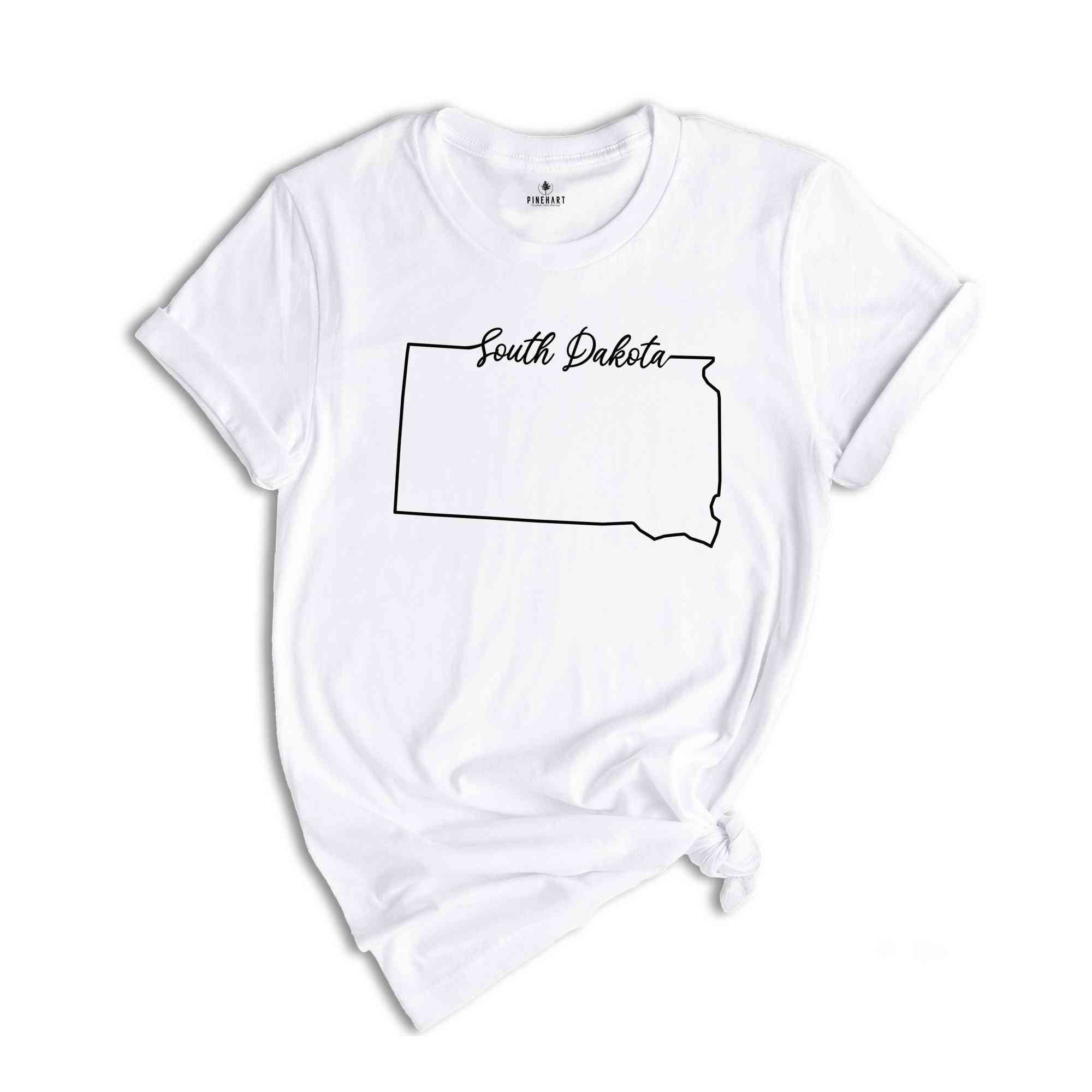 South Dakota State Shirt, The USA State Shirt, South Dakota USA Shirt, South Dakota Map Outline Shirt, US Outline Shirt, United States Shirt