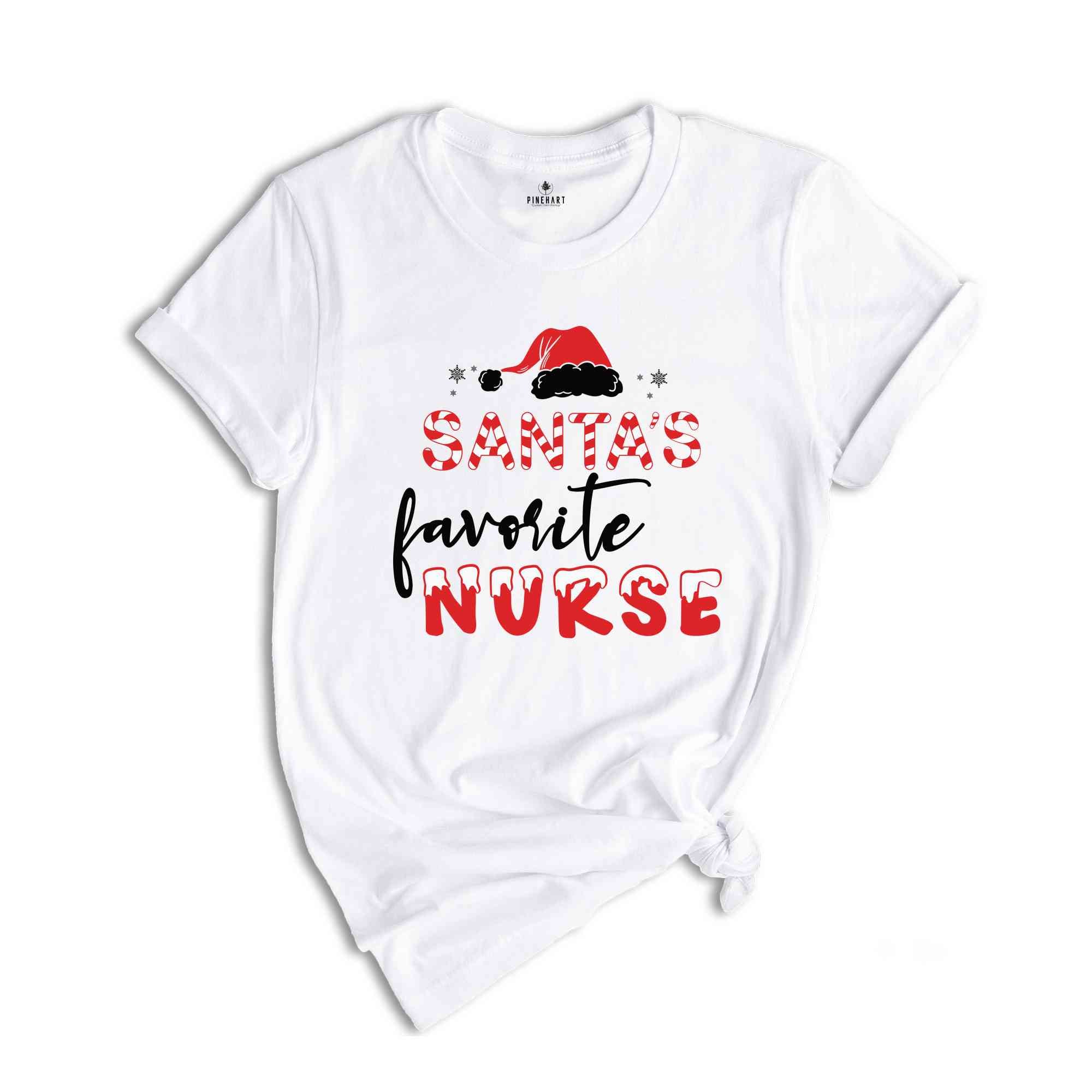 Santa's Favorite Nurse Shirt, Nurse Appreciation, Christmas Nurse Shirt, Nurse Gift, Christmas Party Shirt, Holiday Shirt, New Year Shirt