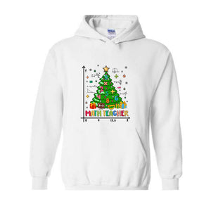 Christmas Tree Math Teacher Sweatshirt, Math Teacher Lover, Teaching Math Hoodie, Mathematics Sweatshirt, Math Christmas Sweater