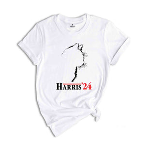 Harris 2024 Cat T-Shirt, Kamala Harris Shirt, Kamala Harris Tee, Elections Gifts, Kamala For The People Shirt