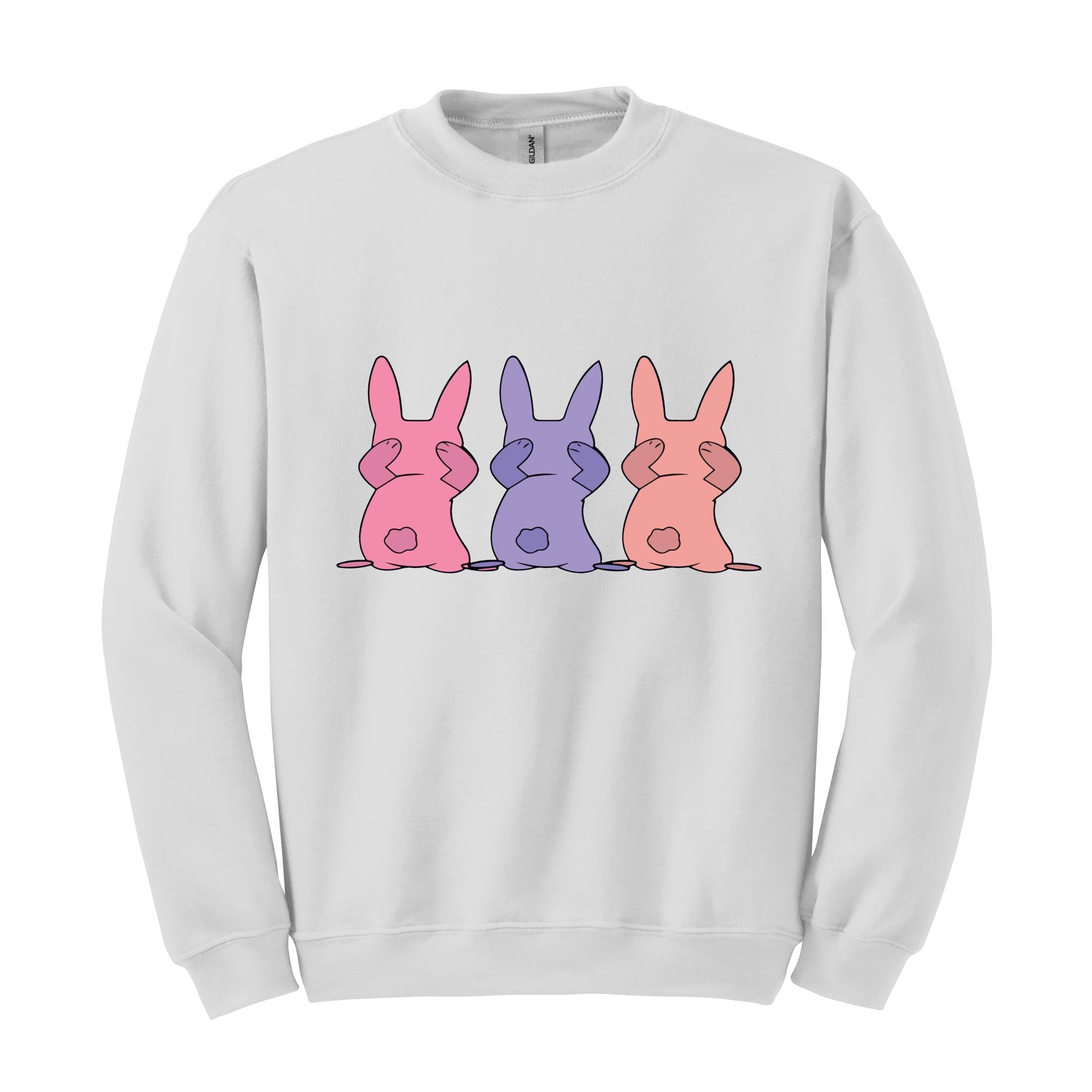 Three Rabbits Sweatshirt, Animal Sweatshirt, Wildlife Sweatshirt, Hipster Bunny Sweater, Bunny Hoodie