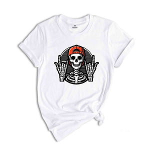 Rocker Skater Skeleton Shirt, Halloween Skeleton Shirt, Funny Skeleton Shirt, Spooky Season Shirt, Music Lovers Gift, Skater Shirt