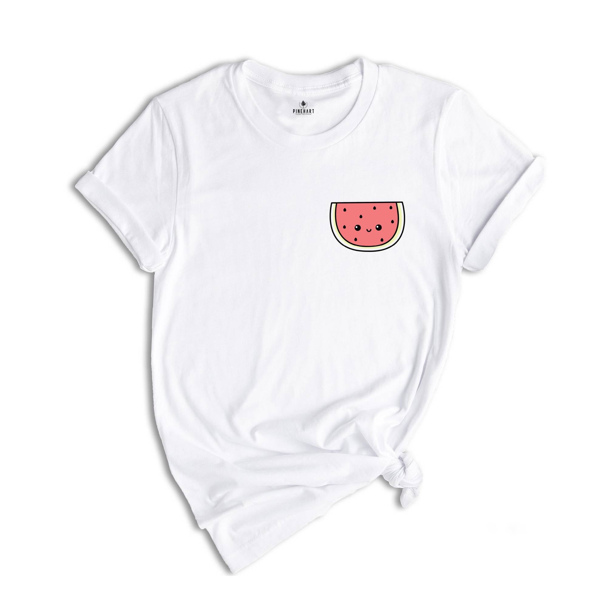 Adorable Pocket Watermelon Shirt, Summer Vibes Shirt, Harajuku Clothing, Watermelon Boho Shirt, Funny Summer Shirt Japanese Watermelon,